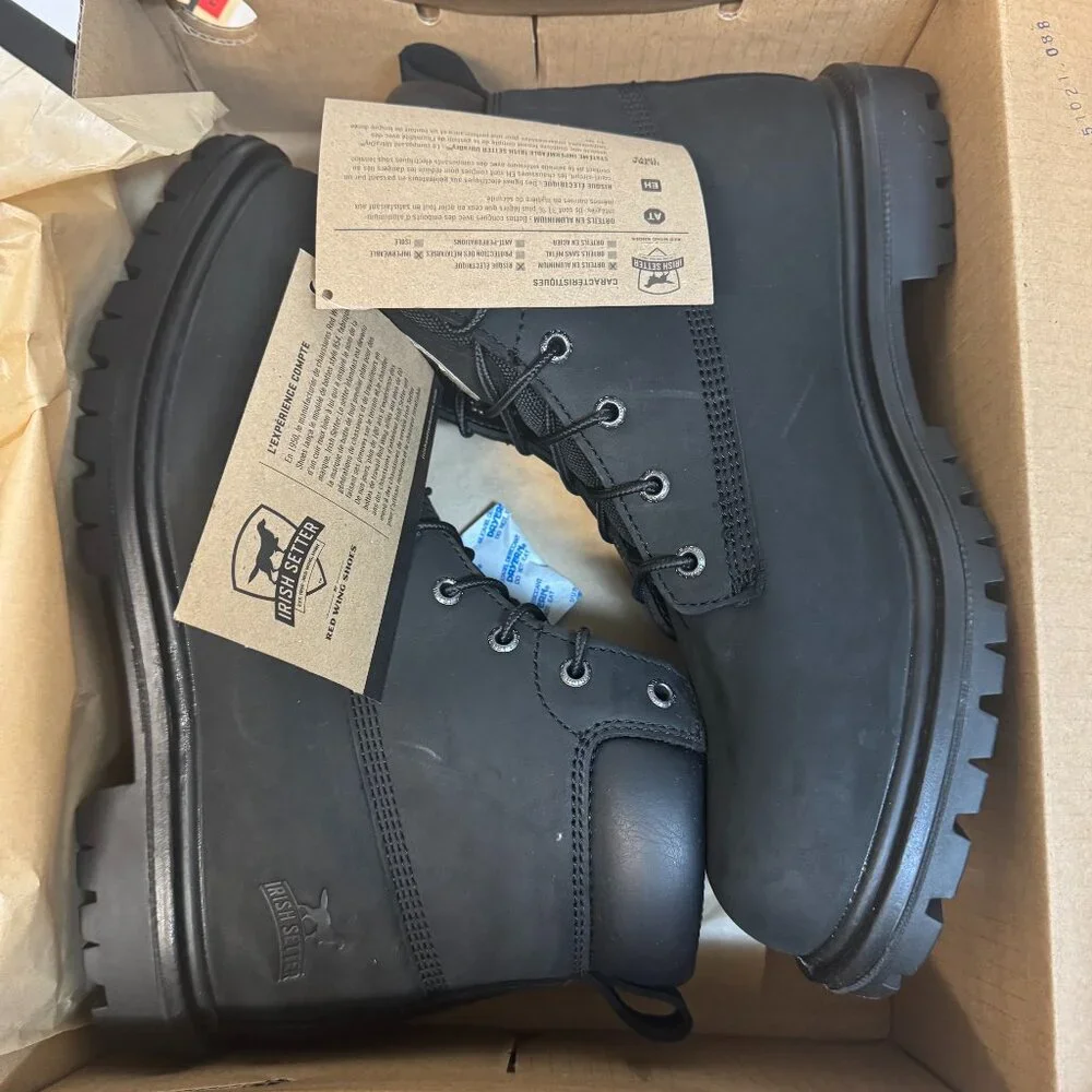 Men's 6-inch Waterproof Leather Safety Toe work Boot- Irish setter - Size 10 - Picture 3 of 9